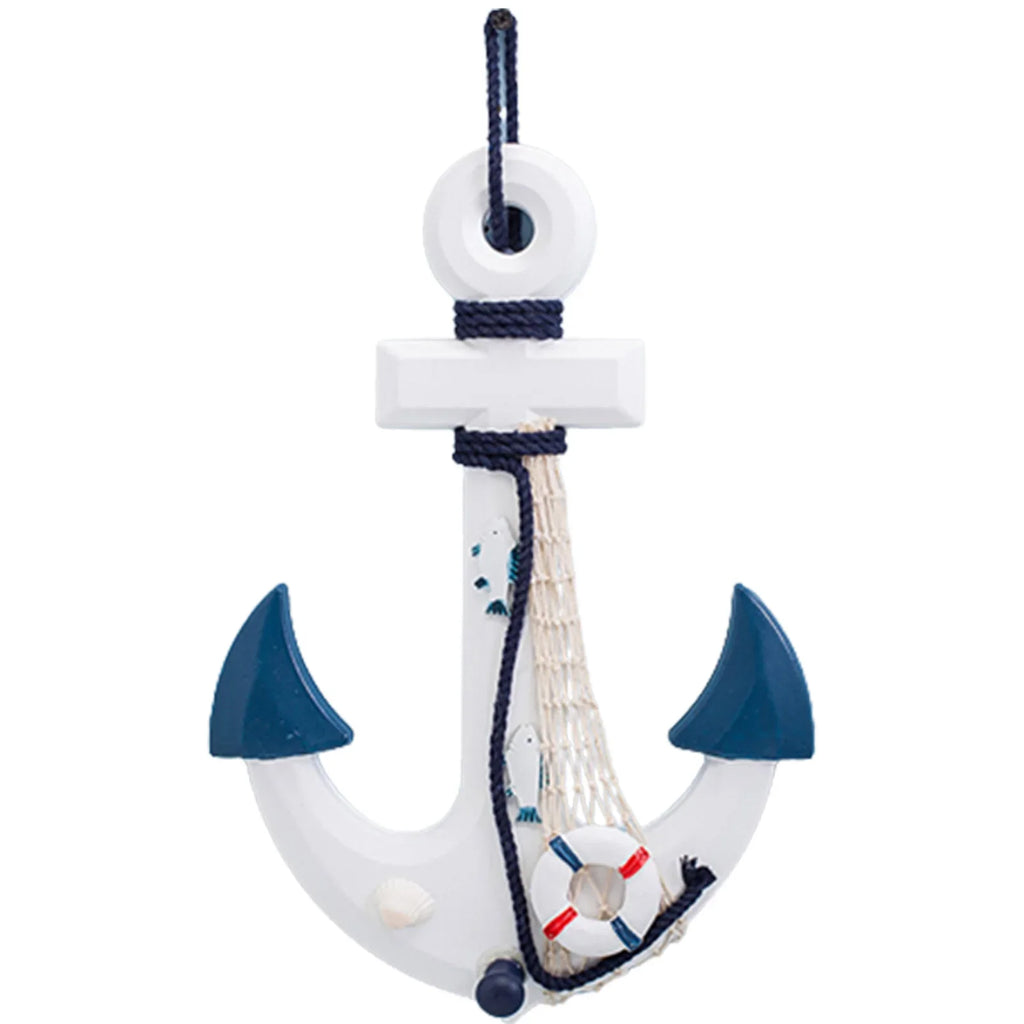 Decoración náutica artesanal para pared con rueda de barco, boya de salvavidas costera, adornos colgantes, decoración de ancla de barco, regalo 2024