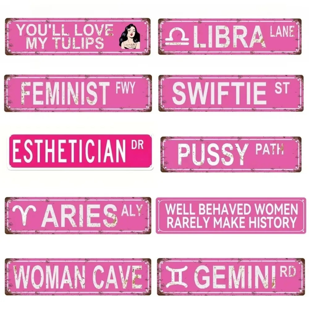 BrandName Vintage Metal Swiftie ST Sign | Funny Women Cave Design | Aluminium Wall Art for Home Bar Club
