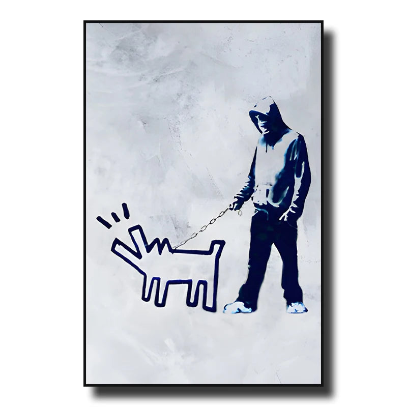 Banksy Street Graffiti Decorative Canvas Painting Girl with Balloon Art Poster Abstract Figure Mural Room Wall Decoration Prints