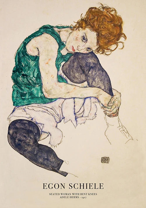 Klimt and Schiele Art Exhibition Print Gustav Klimt Vintage Garden Art Print Egon Schiele Women Famous Painting Decor Canvas Art