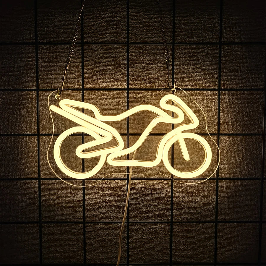 Letreros de neón de la serie de coches, iconos luminosos de motocicletas y coches, alimentados por USB, utilizados para la decoración de habitaciones, bares, clubes, salas de juegos, cuevas de hombres.