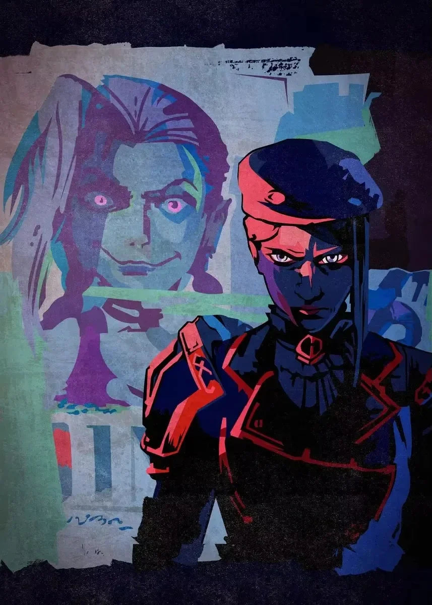 Arcane Season 2 Jinx VI Graffiti Caitlyn Jayce Viktor Character Poster Arcane Anime Game Canvas Printing Wall Art Room Decor