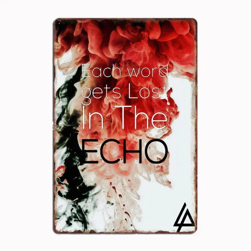 Linkin P-Park Tin Sign Plates by MusicCharmDecor - Retro Metal Posters with Iconic Lyrics & Stage Art, Stylish Design