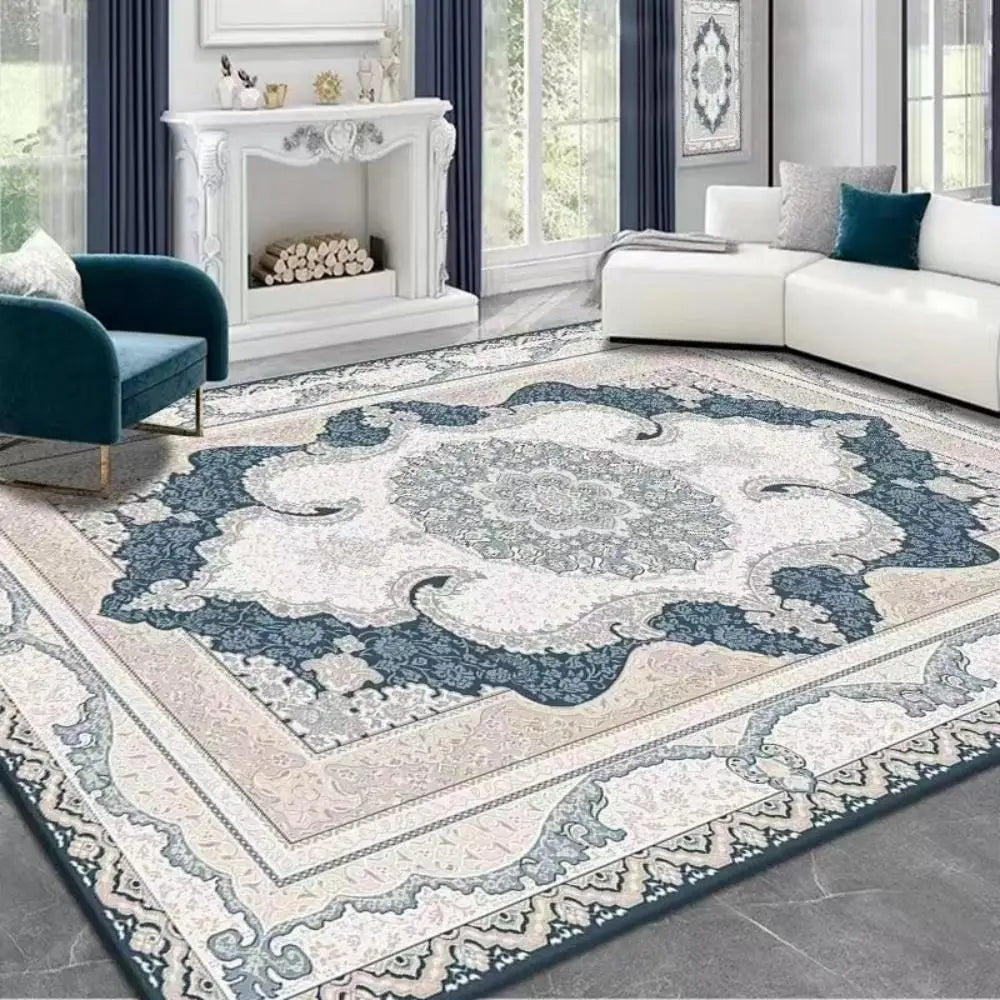 VIKAMA Alfombra Boho Lujo Terciopelo Cristal Dormitorio Sala Estar Tapete Decoración Hogar Vintage Exótica Moderna Minimalista Alfombra de Área Grande