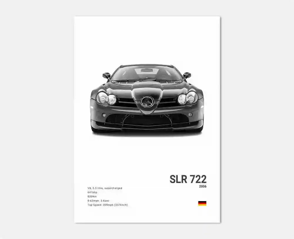 Classic Luxury Black and White Sports Car Wall Art G63 SL Gtr Sedan HD Canvas Painting Poster and Printed Home Living Room Decor