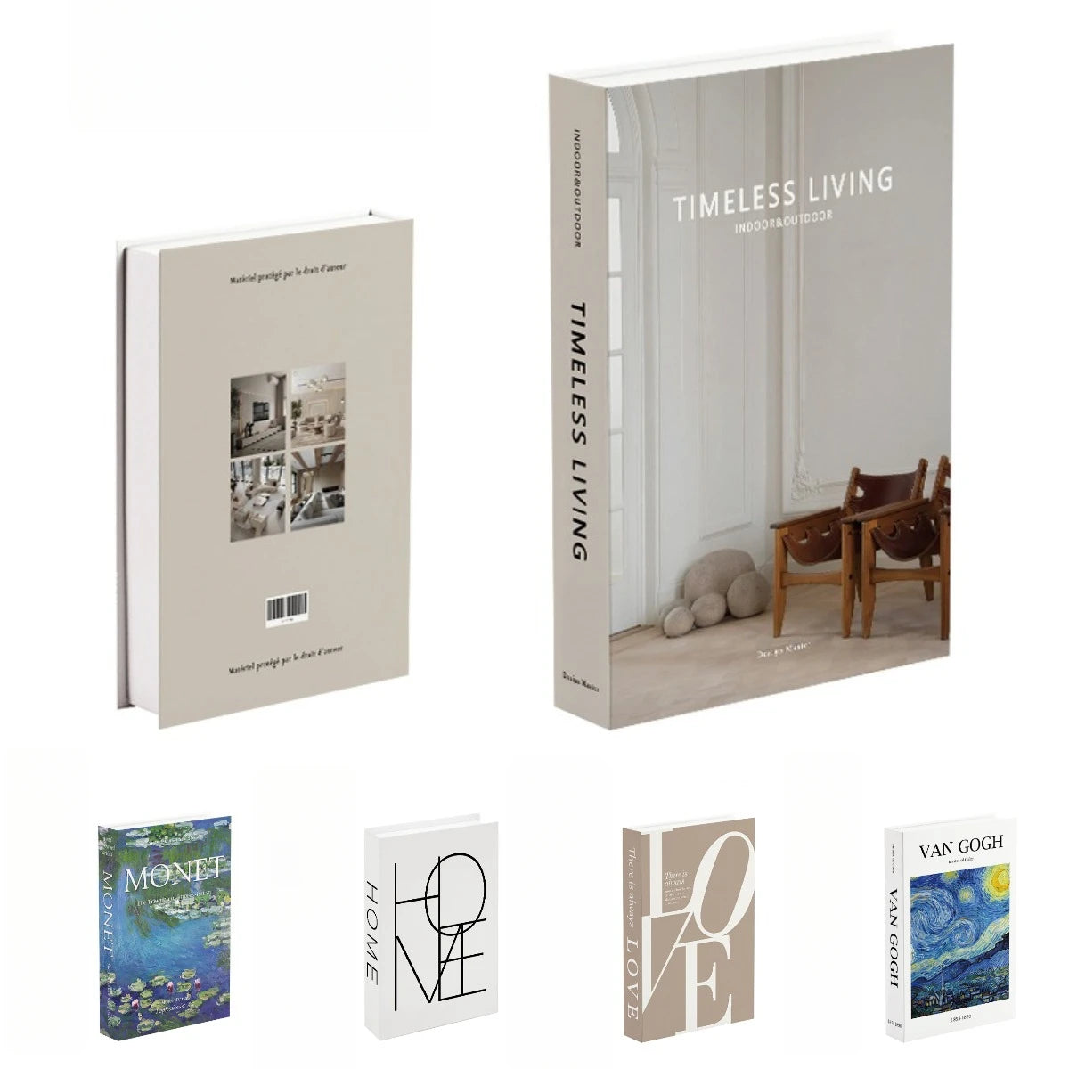Paris New York Luxury Decorative Books Home Decor Fake Book Storage Box Shelf Ornament Coffee Table Bedroom Interior Decoration