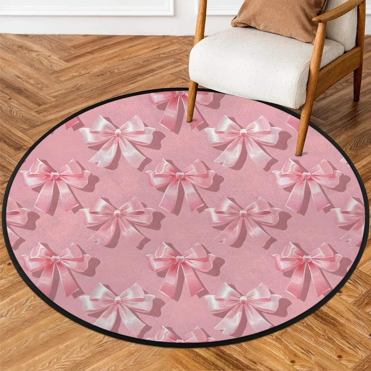 Alfombra de pelo bouclé dulce estampada VIKAMA, alfombra suave y gruesa para sala de estar, dormitorio y mesa de café, alfombrillas fáciles de limpiar.