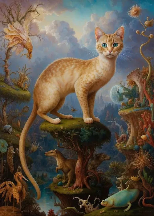 Affiches Animaux Sauvages Safari Surréaliste Décor Mural Esthétique Animal Totem Monde Surréaliste Lion Éléphant Tigre Lapin Renard Impressions sur Toile
