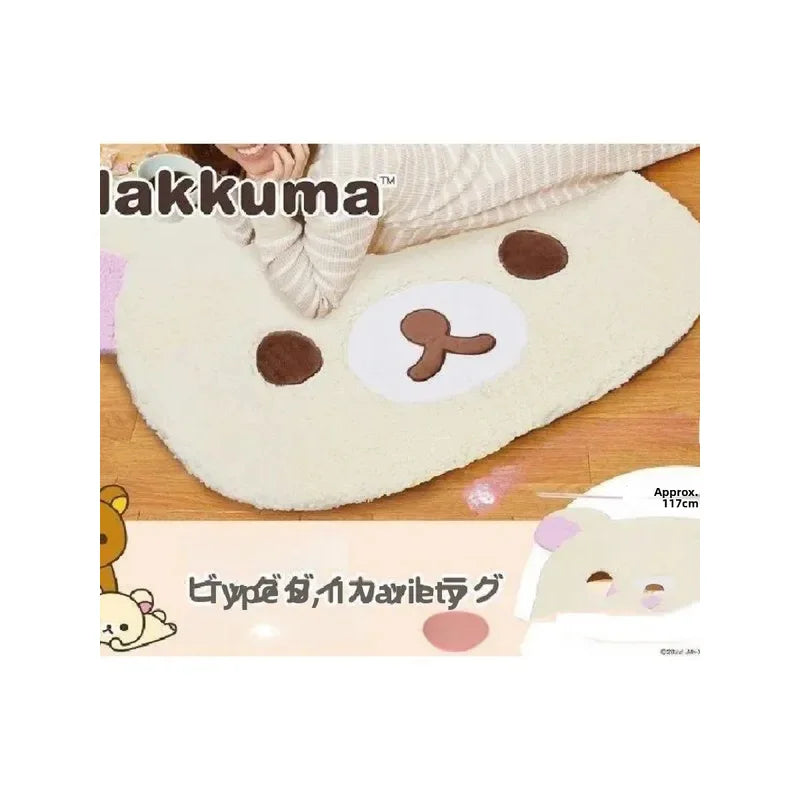 VIKAMA Alfombra Decorativa de Peluche Suave con Diseño de Perezoso de Dibujos Animados, Tapete Cómodo para Sala de Estar, Dormitorio, Decoración del Hogar