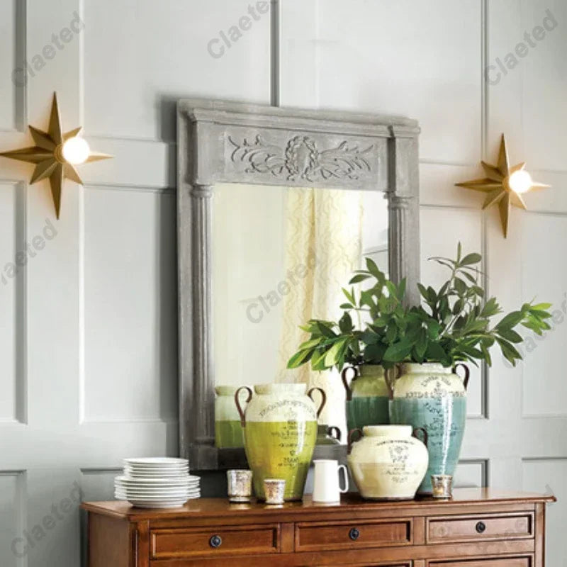 Lámpara de pared creativa con forma de estrella, lámpara de pared LED para sala de estar de lujo, dormitorio, cabecera, hoteles, fondo, aplique de pared decorativo para el hogar