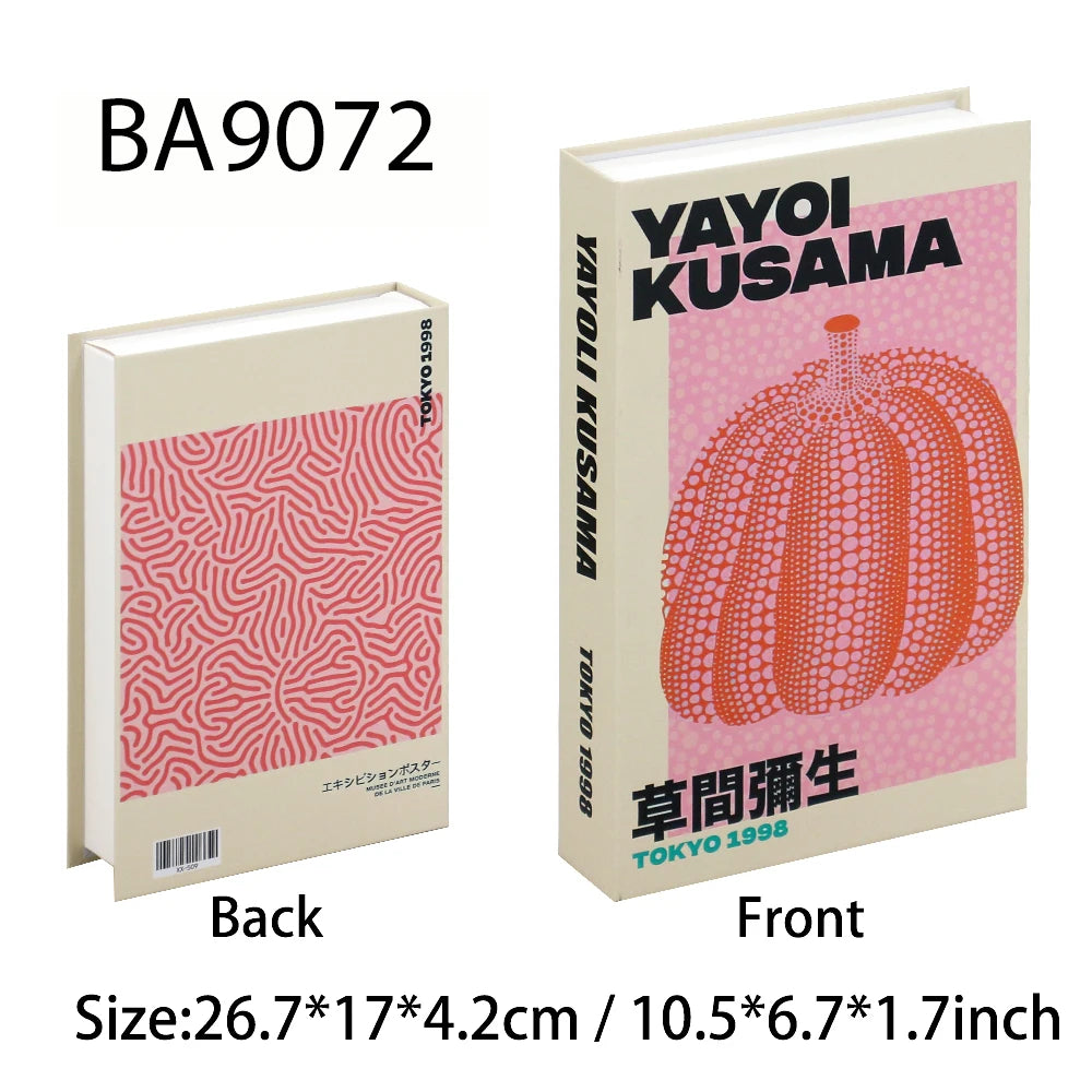 Boho Monet Matisse Luxury Fake Book Storage Box Home Interior Decoration Decorative Books Coffee Table Bedroom Living Room Decor