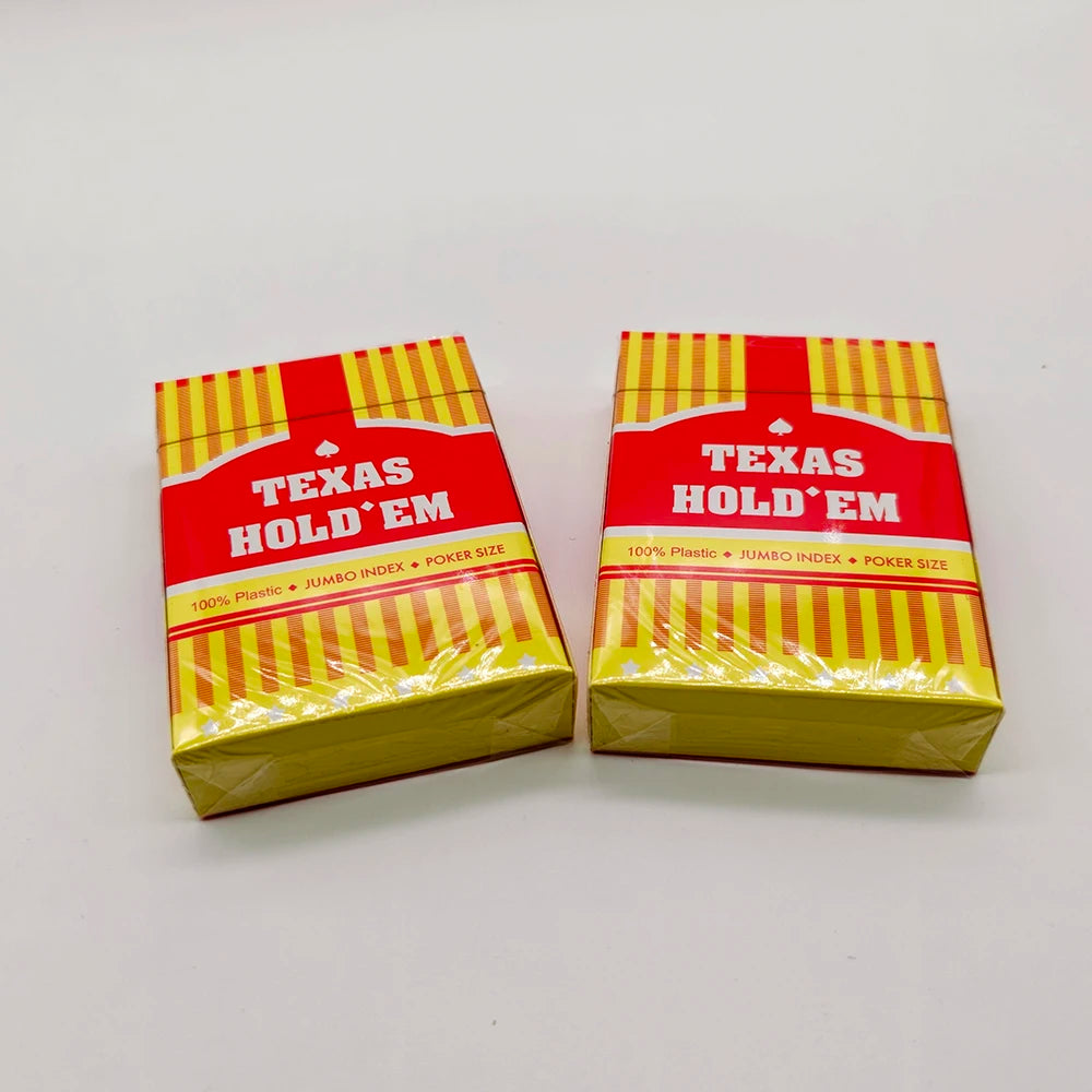 Cartes à jouer de poker Texas Hold'em étanches d'excellente qualité, jeu de société 63x88mm, durables, 100 % PVC, pour clubs de casino
