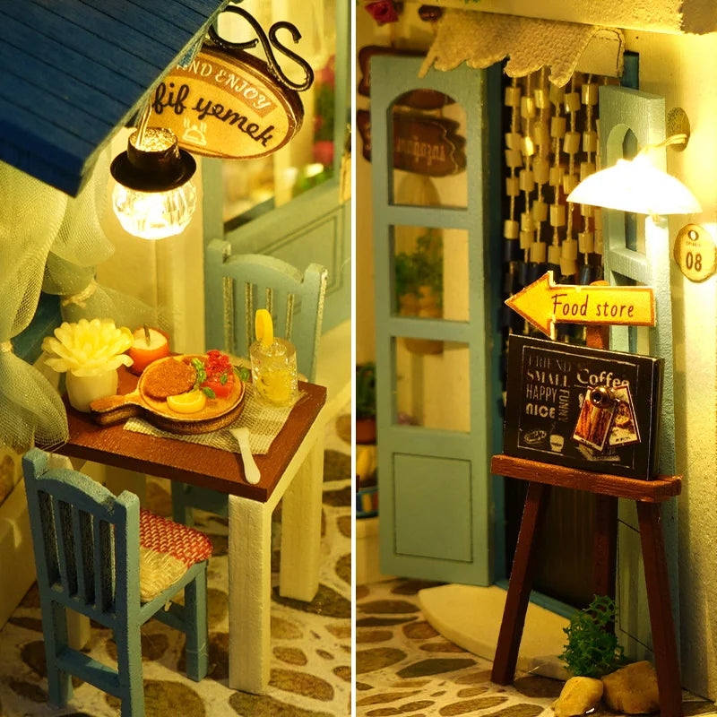 1ud, kit DIY de rincón de lectura, kit de maqueta para montar, decoración para estantería, micromodelo de decoración para el hogar, el regalo perfecto para adolescentes y adultos