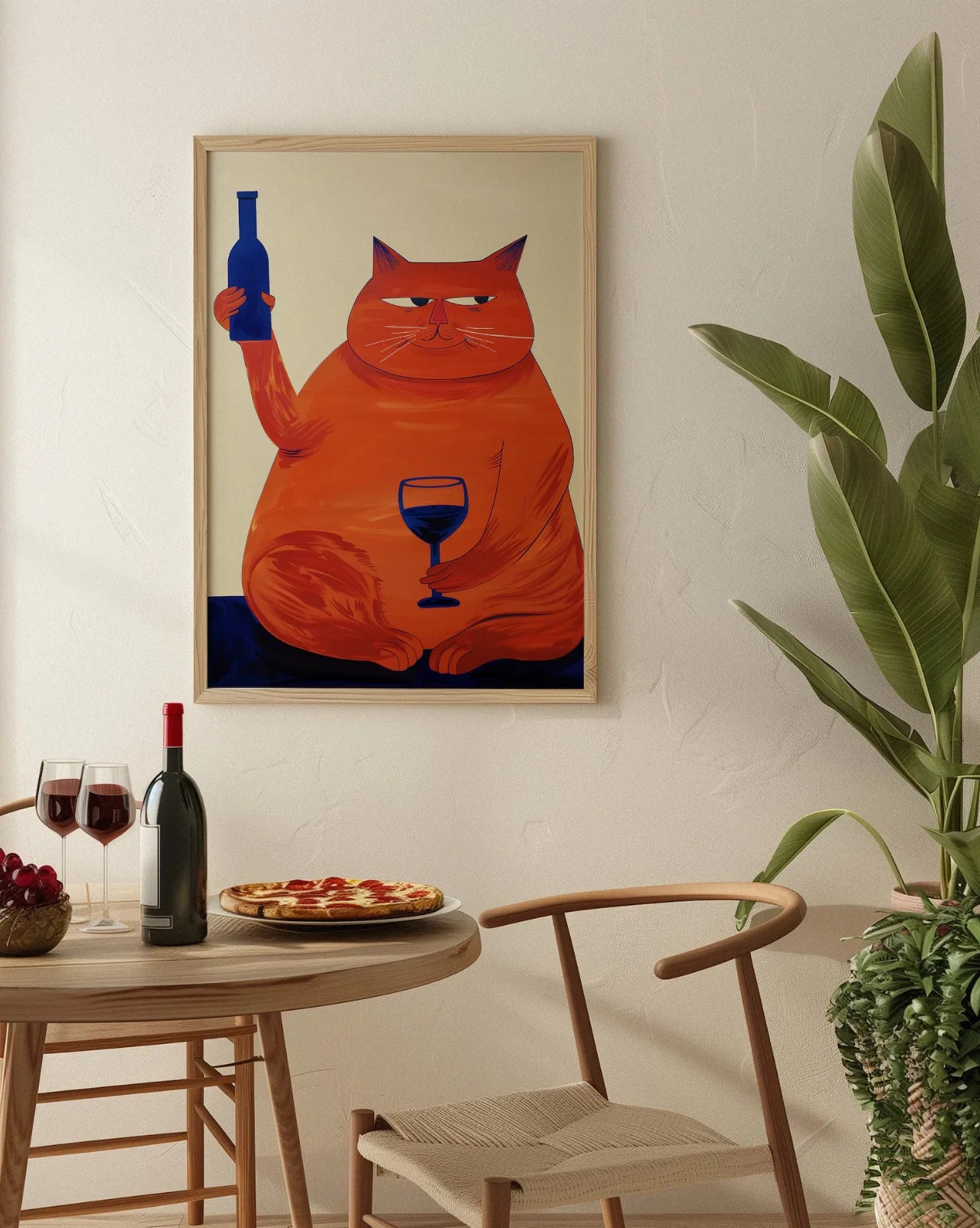 Décoration de bar, Affiche de chat, Impression de vin, Décoration de cuisine rétro, Décoration de milieu de siècle, Art mural tendance, Impression "Cheers", Salle à mange