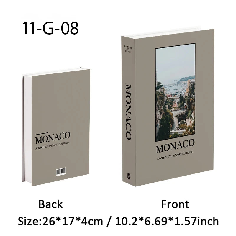 Paris New York Luxury Fake Book Storage Box Brazil Mexico Decorative Books Home Decor Coffee Table Shelf Interior Decoration