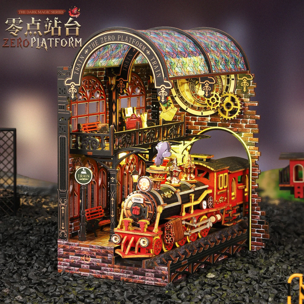 ZERO PIATFORM Kit DIY de Diorama 3D Nook, Micro Scène de Rue Miniature, Projet de Construction de Maquette en Bois pour Adultes, Cadeau Créatif