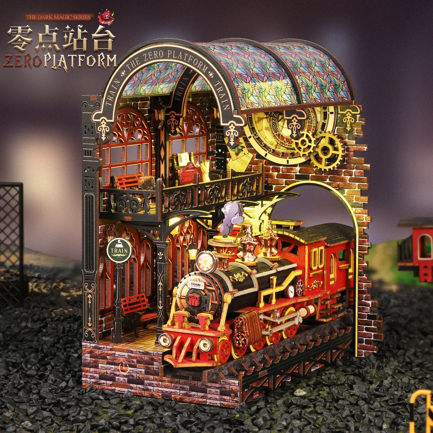 ZERO PIATFORM Kit DIY de Diorama 3D Nook, Micro Scène de Rue Miniature, Projet de Construction de Maquette en Bois pour Adultes, Cadeau Créatif