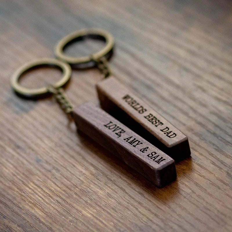 5 Pièces Porte-clés en Noyer Vierge, Porte-clés en Bois Vierge avec Bracelet en Cuir Porte-clés en Bois Inachevé pour Gravure Laser