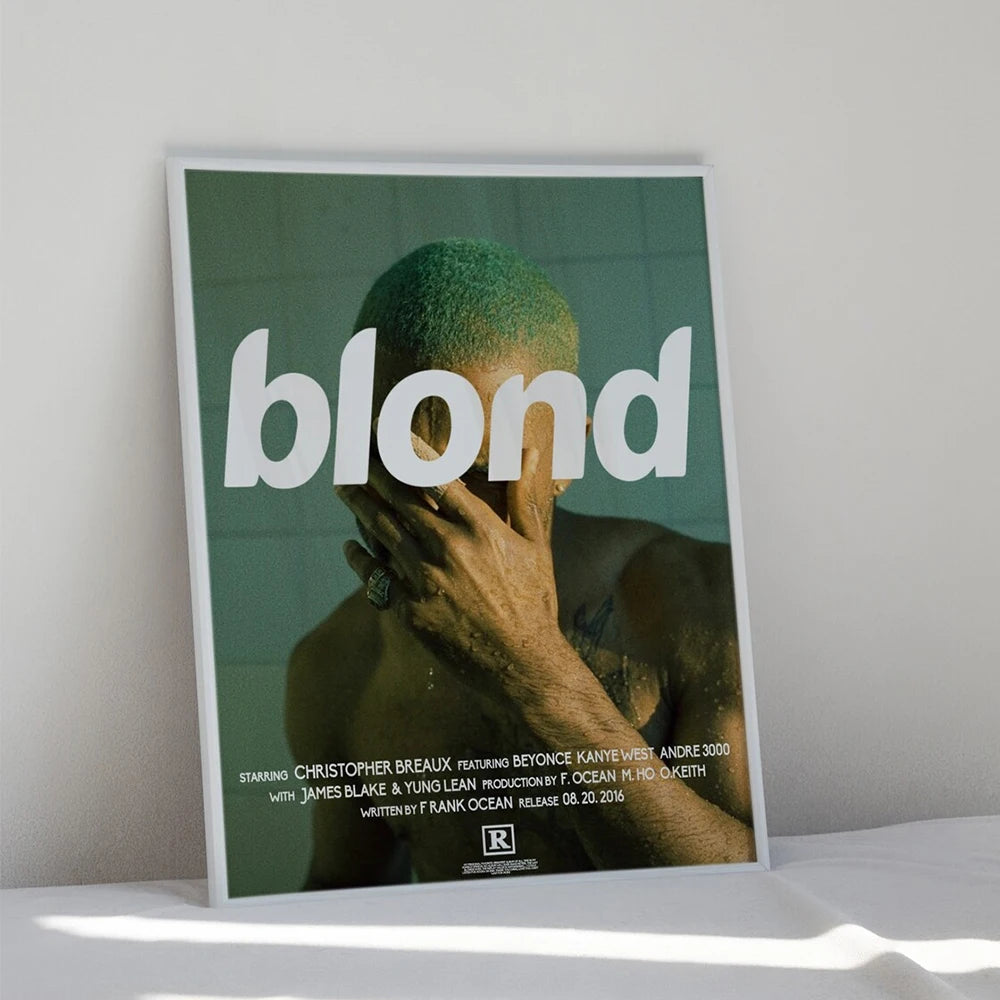Affiches de Peinture sur Toile pour Décoration Murale d'Album de Musique Rap Hypebeast, Frank Ocean Blond Moderne, pour Salon Maison