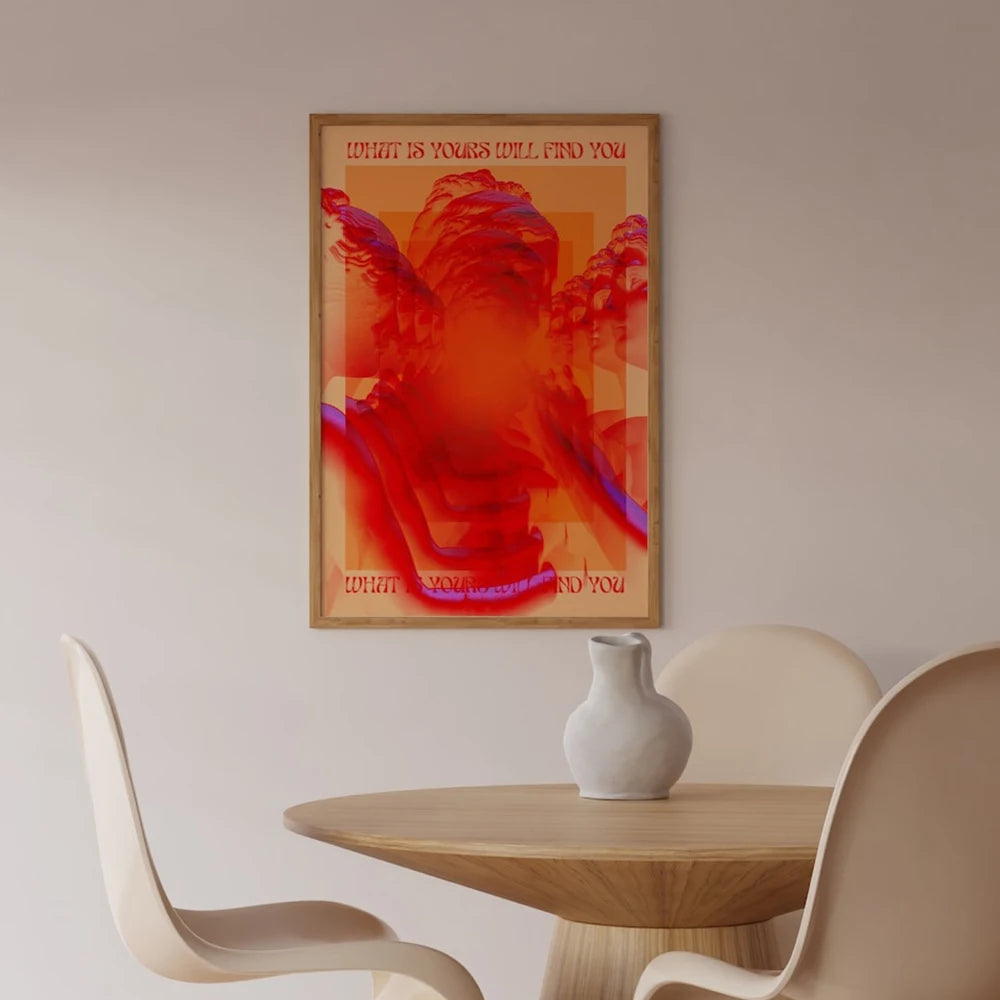 Modern Trendy Abstract Affirmation 70s Vintage Wall Art Prints Canvas Painting Poster Picture For Living Room Home Decor