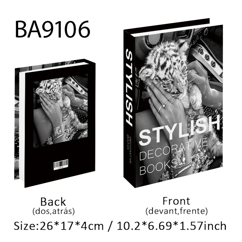 Paris New York Luxury Decorative Books Home Decor Fake Book Storage Box Shelf Ornament Coffee Table Bedroom Interior Decoration