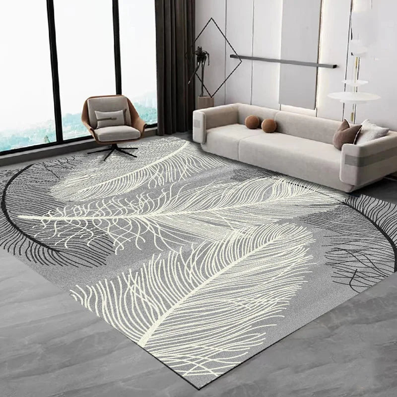 VIKAMA Nordic Simple Alfombra Sala de estar Mesa de centro Franela Alfombra grande Antideslizante Dormitorio Mesita de noche Alfombrilla Decoración del hogar