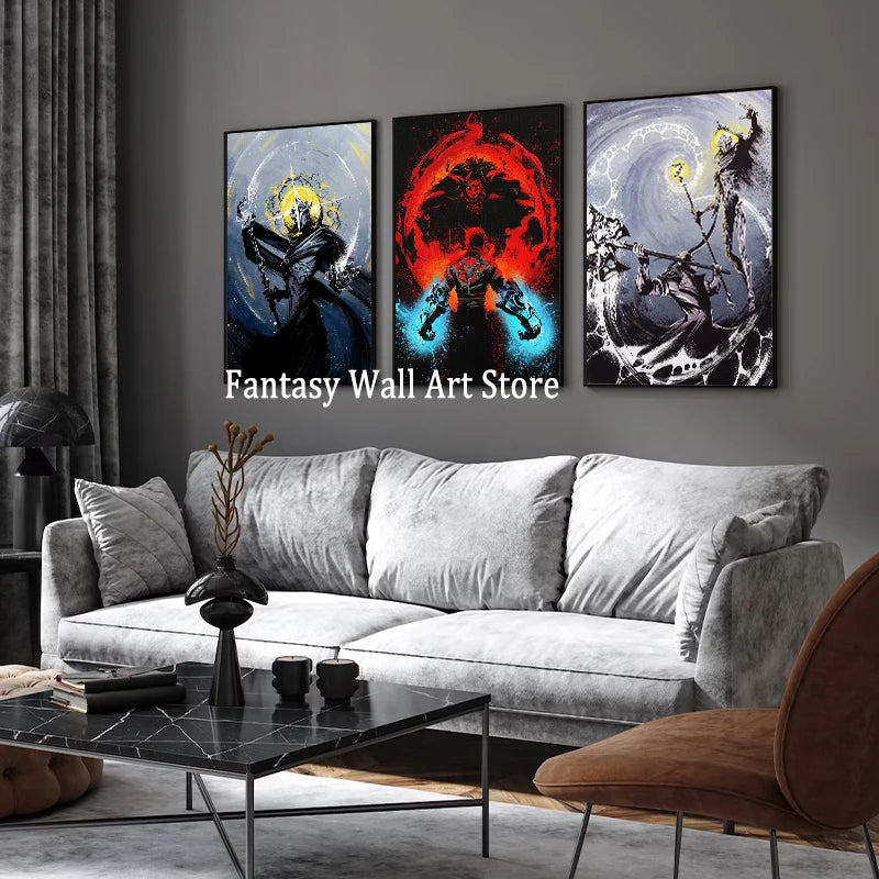 Póster Rastro de Arcane Arcane 2 Serie de TV Decoración de Pared Sala de Juegos Fans de TV Decoración de Pared de Habitación de Casa Estampados de Personajes Jinx VI Caitlyn