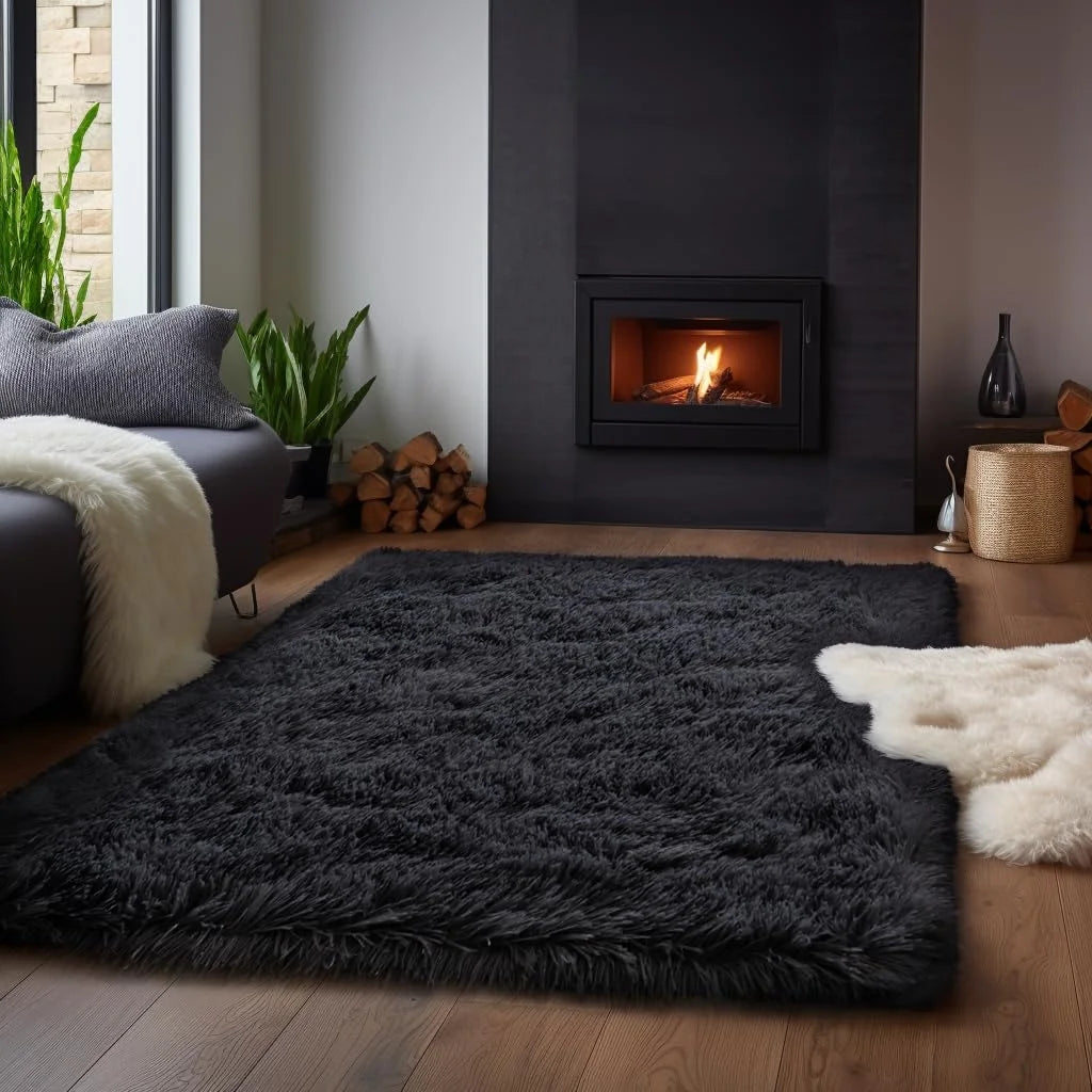 Alfombra para sala de estar VIKAMA, alfombrilla de felpa suave y esponjosa para dormitorio, sala de juegos de guardería, dormitorio, decoración del hogar