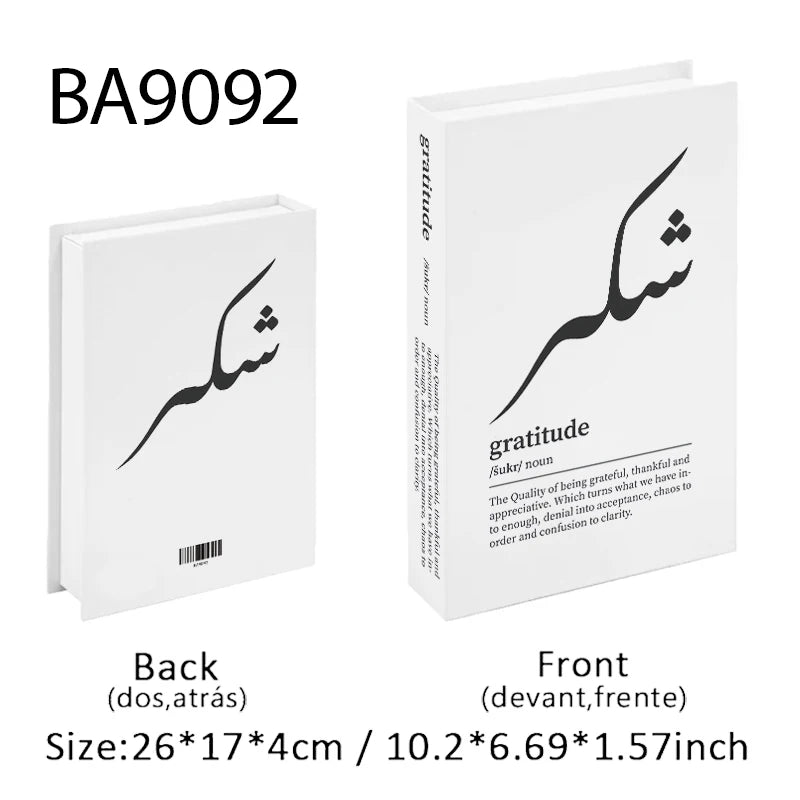 Islamic Decorative Books Kaaba Mosque Luxury Fake Book Storage Box Interior Decoration Coffee Table Bedroom Ornaments Room Decor