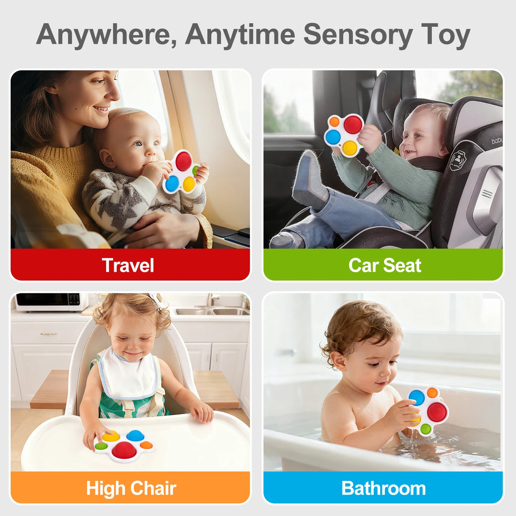 Juguetes de dedo para bebés, juguetes sensoriales Montessori coloridos para bebés, juguetes antiestrés, juguetes de entrenamiento intensivo de educación temprana.