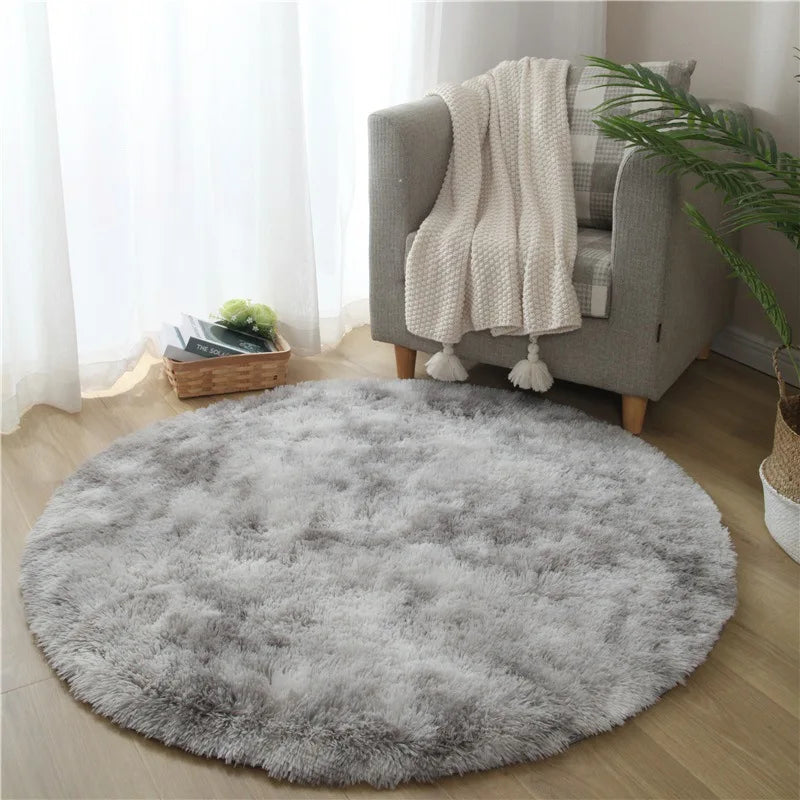VIKAMA Alfombra redonda rosa Esponjosa Suave para Suelos Alfombra para Habitación de Niñas Castillo de Princesas Alfombra de Peluche para Sala de Estar Decoración del Hogar