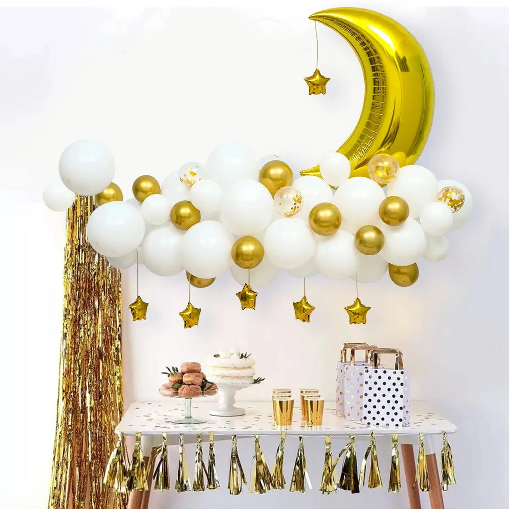 Ballons Aïd Moubarak Fond Ramadan Kareem Décoration Ramadan Moubarak Musulman Islamique Joyeux Aïd Festival Fête Fournitures 2025