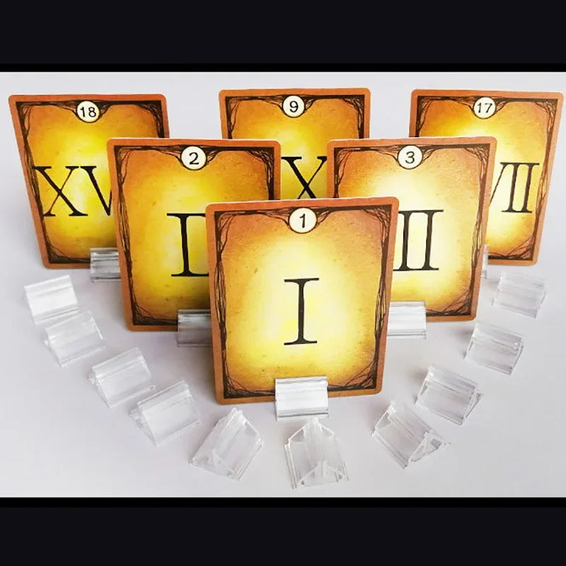 10 socles en plastique pour cartes, supports fixes uniques pour jeux de cartes en papier
