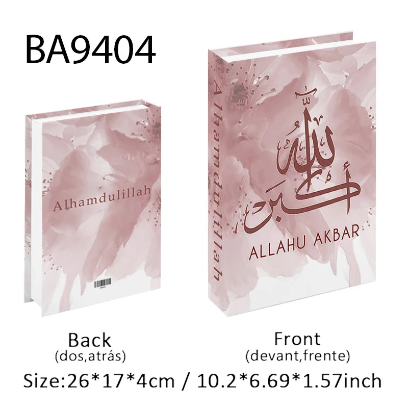 Islamic Kaaba Mosque Luxe Fake Book Storage Box Home Interior Decoration Decorative Books Coffee Table Bedroom Living Room Decor