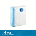 Lot de 4 sacs de rangement sous vide à compression, sac de rangement scellé pour vêtements, organisateur ménager pour économiser de l'espace, pompe manuelle non incluse
