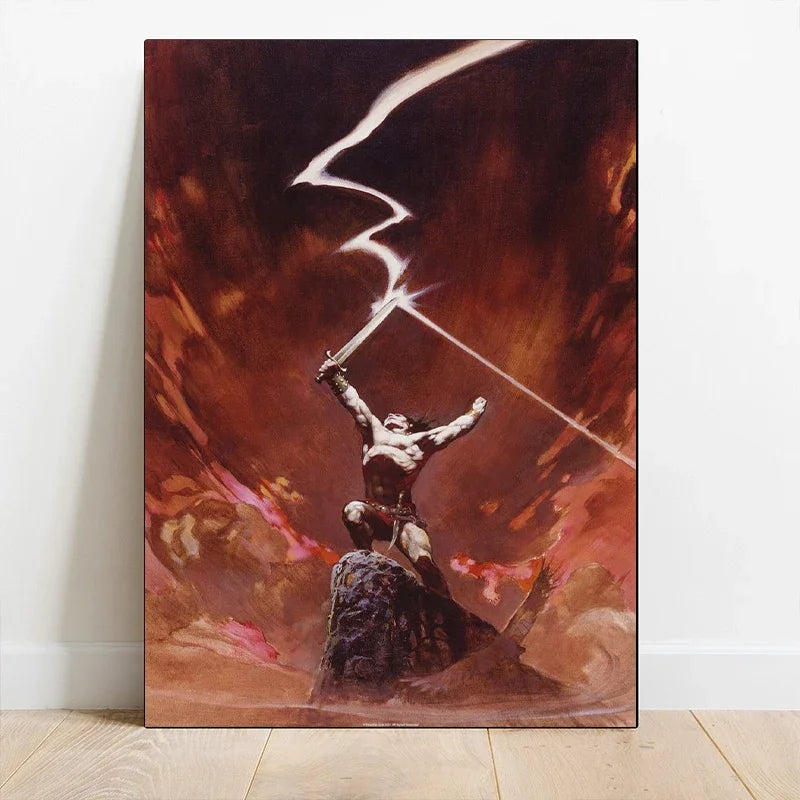 Classic Vintage Wall Art, Frank Frazetta Wall Art, HD Canvas Printed Poster, Home Living Room Bedroom Decor Wall Painting