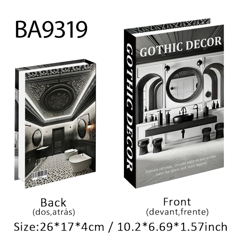 Gothic Interior Decoration Decorative Books Open Luxury Fake Book Storage Box Home Decor Boho Monet Coffee Table Shelf Ornaments