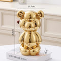 Ceramic Little Fat Bear  Sculpture Home Decor room Decoration Accessories Office Nordic Animal Decorative Sculptures  Figurines