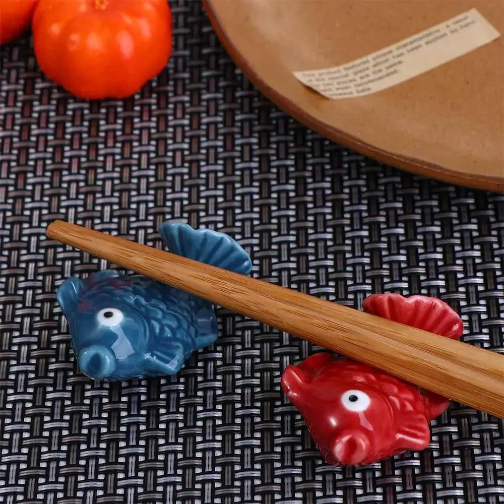 Restaurant Hôtel Créatif Mignon Céramique Poisson Vaisselle Support Baguettes Porte-couverts Présentoir Baguettes Repose-baguettes Décor Artisanat