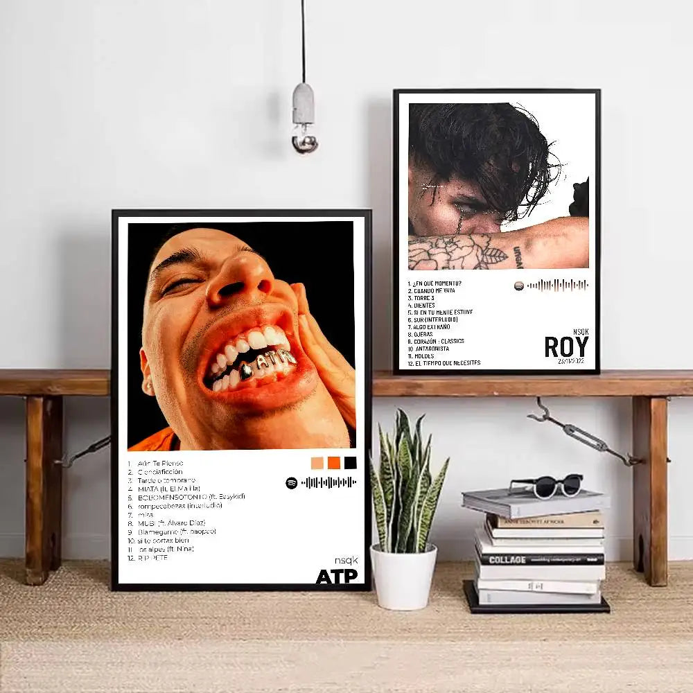 Affiche Rapper Nsqk Décoration Murale Adhésive Imprimée Étanche pour Maison Salon Chambre Bar Esthétique