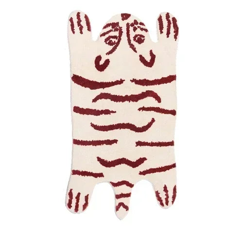 Alfombra de leopardo de dibujos animados VIKAMA para frío y calor, decoración del hogar, alfombrilla de felpa para dormitorio, alfombrilla para zona de descanso de sala de estar