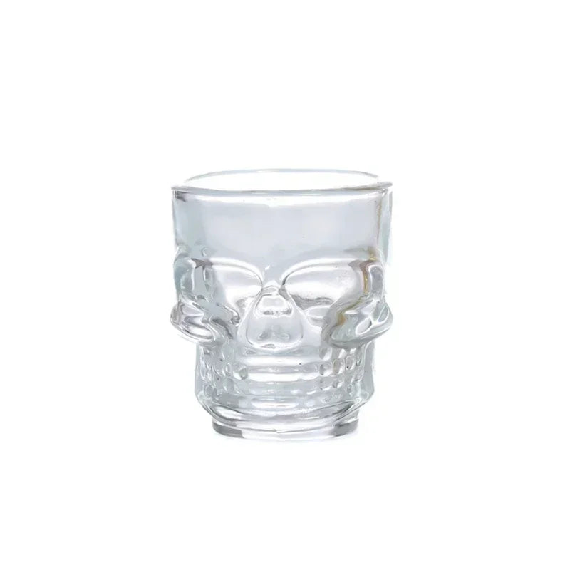 1/2 Pcs Verre à Shot Tête de Mort Créatif en Cristal Transparent Gobelet à Vin Liqueur Whisky Vodka Bière pour Fête Bar Cadeaux d'Halloween