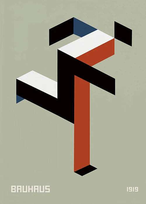 Bauhaus Wall Art Mid Century Modern Print Minimalist Living Room Decor Abstract Geometric Interior Art Canvas Prints Wall Decor