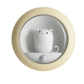 Luz de noche LED inteligente con sensor de movimiento, lámpara creativa de gato, recargable por USB, decorativa para armario, lámpara de pared colgante para dormitorio infantil, linda