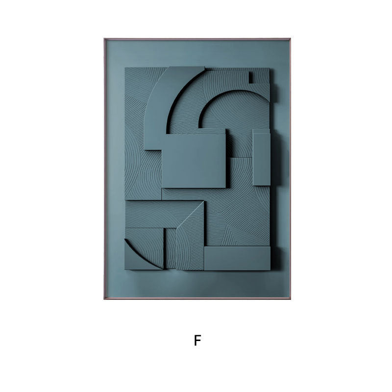 Pintura Colgante Morandi Geométrica de Estilo Silente Abstracto Tridimensional