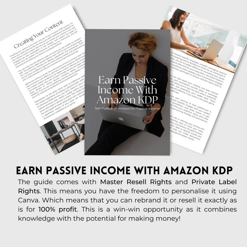 Guía de Amazon KDP: eBook de Ingresos Pasivos con MRR + PLR (Descarga Digital)