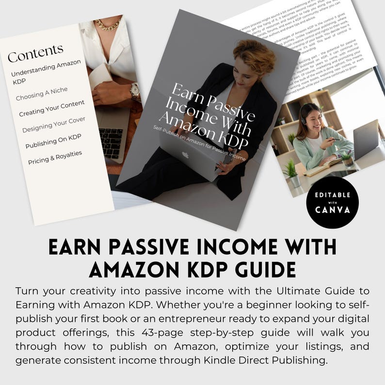 Guía de Amazon KDP: eBook de Ingresos Pasivos con MRR + PLR (Descarga Digital)
