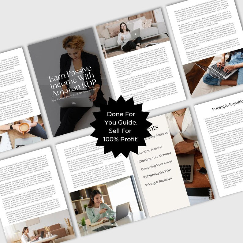 Guía de Amazon KDP: eBook de Ingresos Pasivos con MRR + PLR (Descarga Digital)