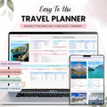 Travel Planner Google Sheets Travel Itinerary budget Spreadsheets Road Trip digital Planner Vacation Holiday Booking Organizer Packing List