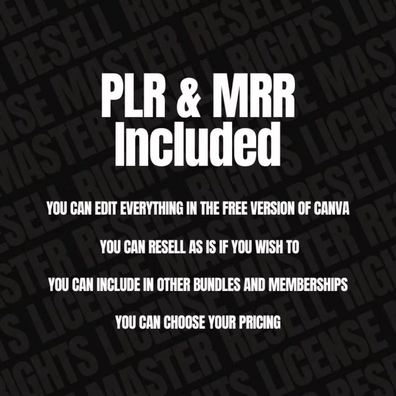 Lot de méthodes d'argent quotidien : PLR et MRR pour entreprises numériques